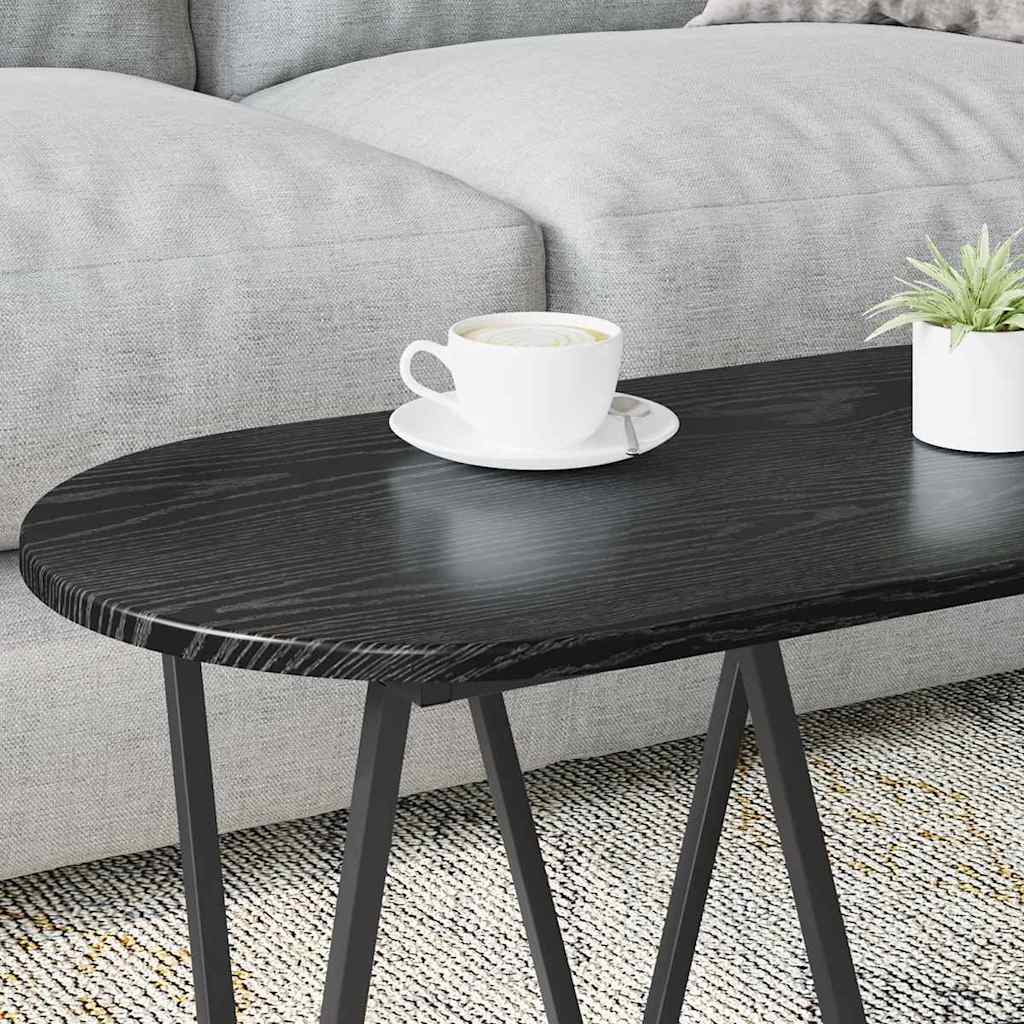 Couchtisch Schwarz Eichen-Optik 80 x 40 x 40.5 cm