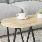 Couchtisch Sonoma-Eiche 80 x 40 x 40.5 cm Sperrholz und Metall