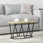 Couchtisch Sonoma-Eiche 80 x 40 x 40.5 cm Sperrholz und Metall