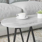 Couchtisch Grau 80 x 40 x 40.5 cm Sperrholz und Metall