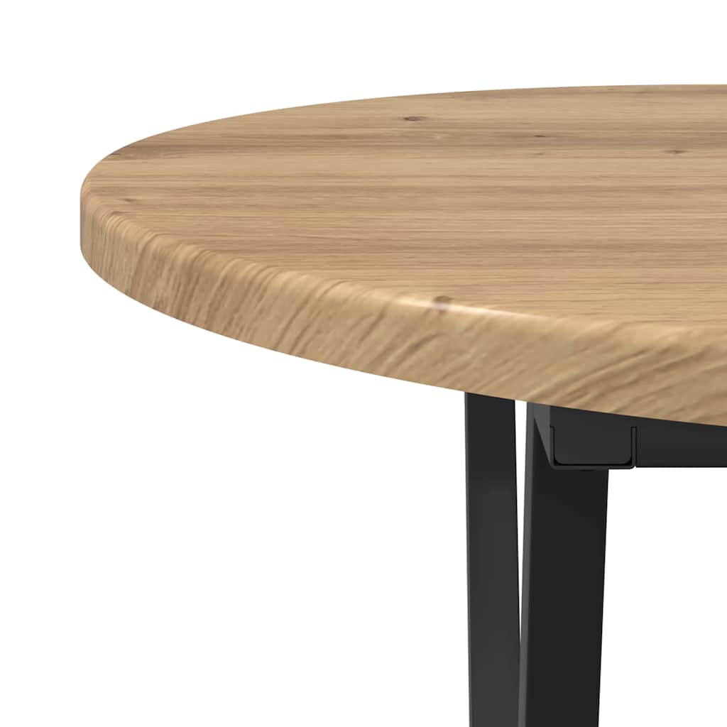 Couchtisch Artisan-Eiche 80 x 40 x 40.5 cm Sperrholz und Metall