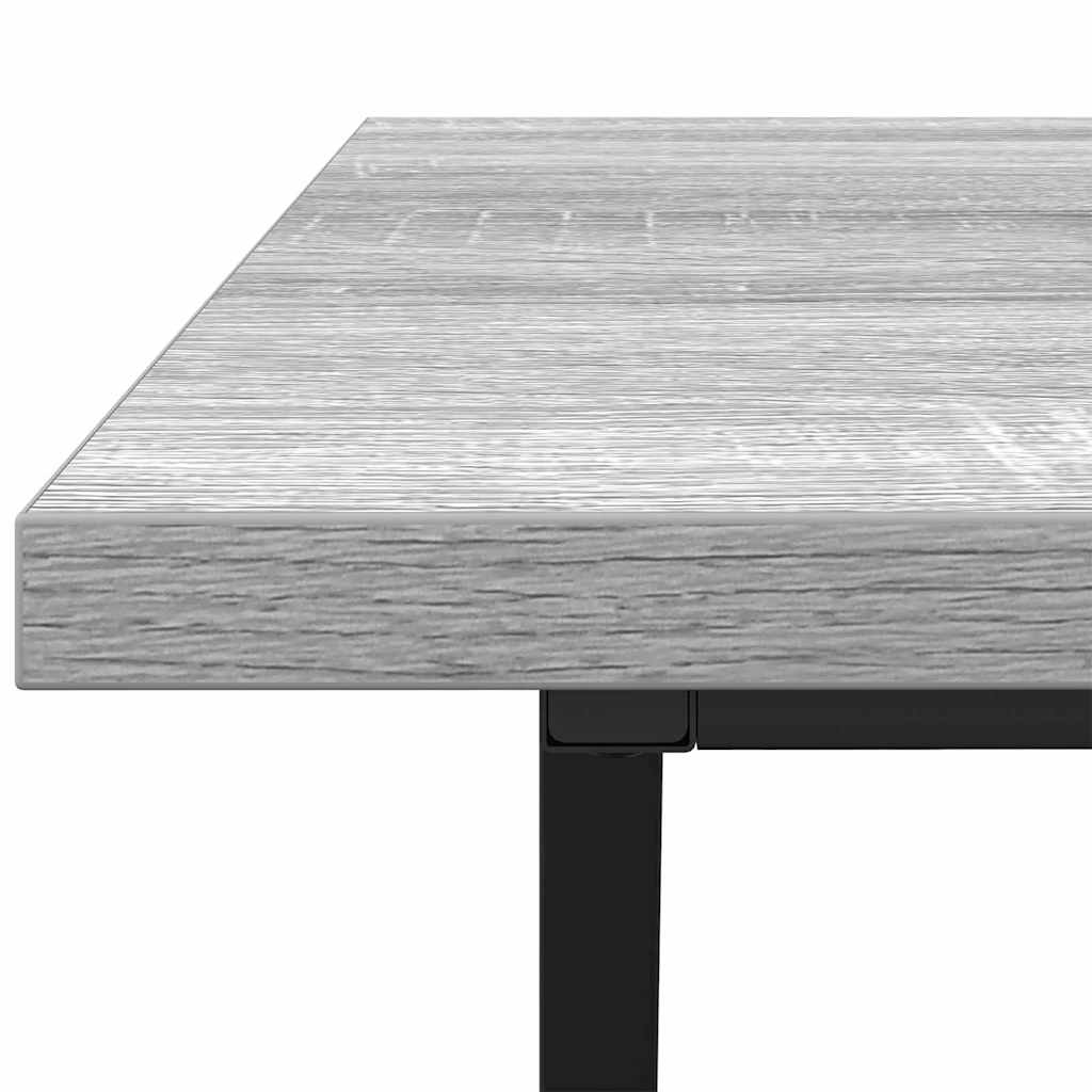Couchtisch Grau 100 x 50 x 40 cm Sperrholz und Metall
