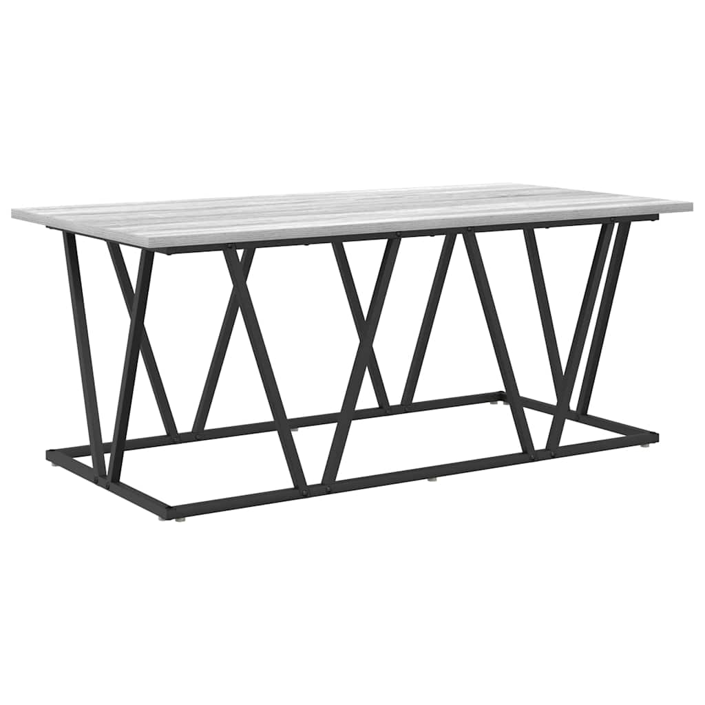 Couchtisch Grau 100 x 50 x 40 cm Sperrholz und Metall
