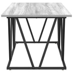 Couchtisch Grau 100 x 50 x 40 cm Sperrholz und Metall