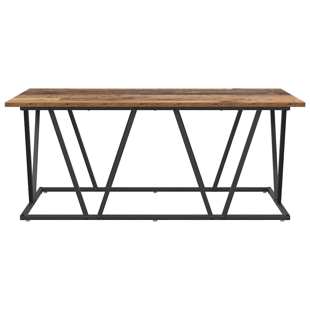 Couchtisch Altholz 100 x 50 x 40 cm Sperrholz und Metall
