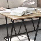 Couchtisch Artisan-Eiche 100 x 50 x 40 cm Sperrholz und Metall