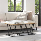 Couchtisch Artisan-Eiche 100 x 50 x 40 cm Sperrholz und Metall