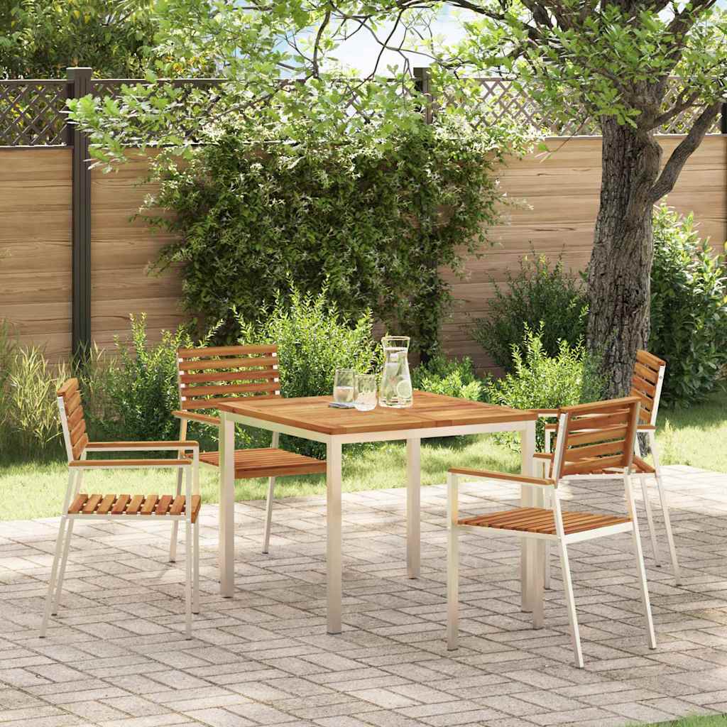 Gartenstuhl 4 pcs Öl-Natur 56 x 54,5 x 87 cm Massivholz Akazie