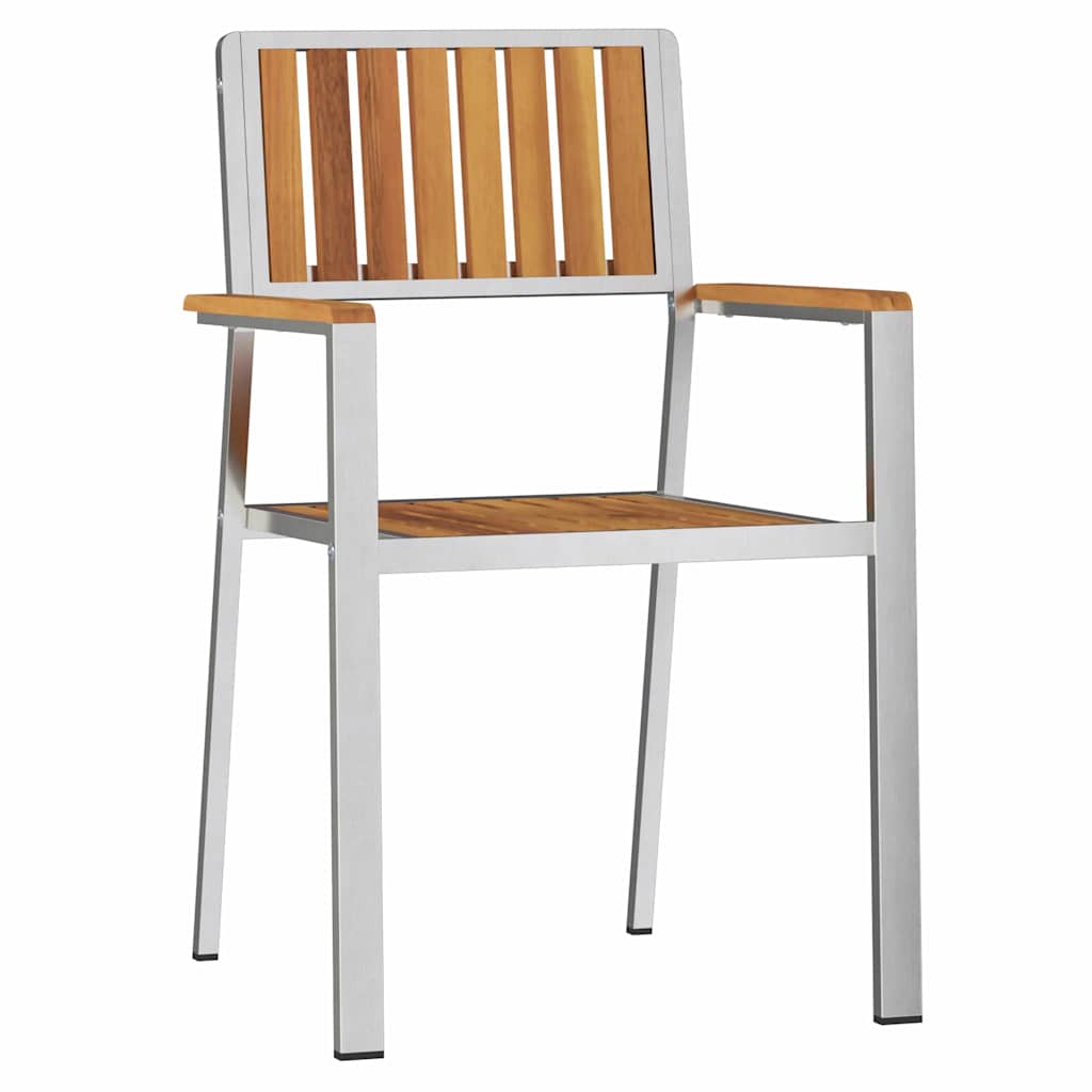 Gartenstuhl 2 pcs Braun 56 x 54,5 x 87 cm Massivholz Akazie