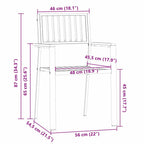 Gartenstuhl 2 pcs Braun 56 x 54,5 x 87 cm Massivholz Akazie
