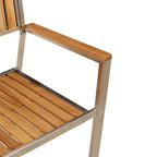 Gartenstuhl 2 pcs Braun 56 x 54,5 x 87 cm Massivholz Teak