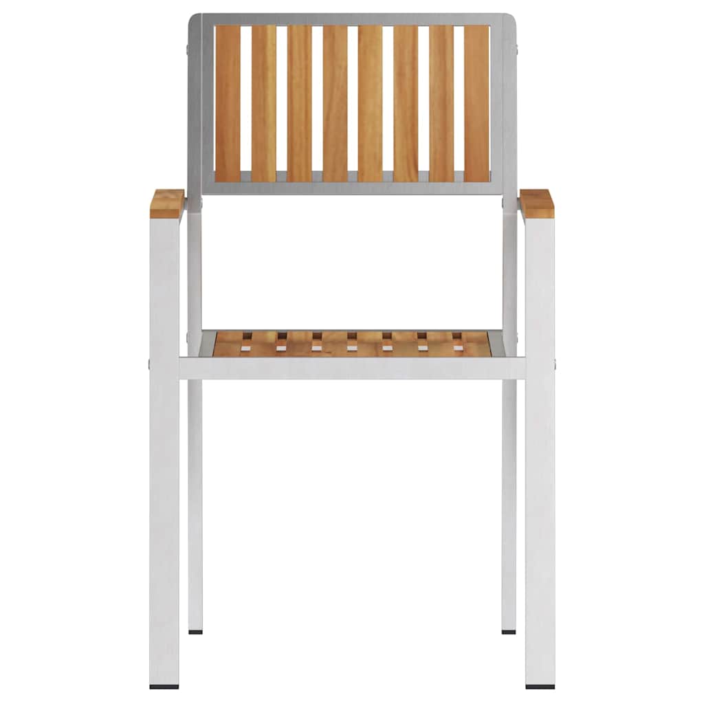 Gartenstuhl 2 pcs Braun 56 x 54,5 x 87 cm Massivholz Teak