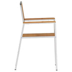 Gartenstuhl 2 pcs Braun 56 x 54,5 x 87 cm Massivholz Teak