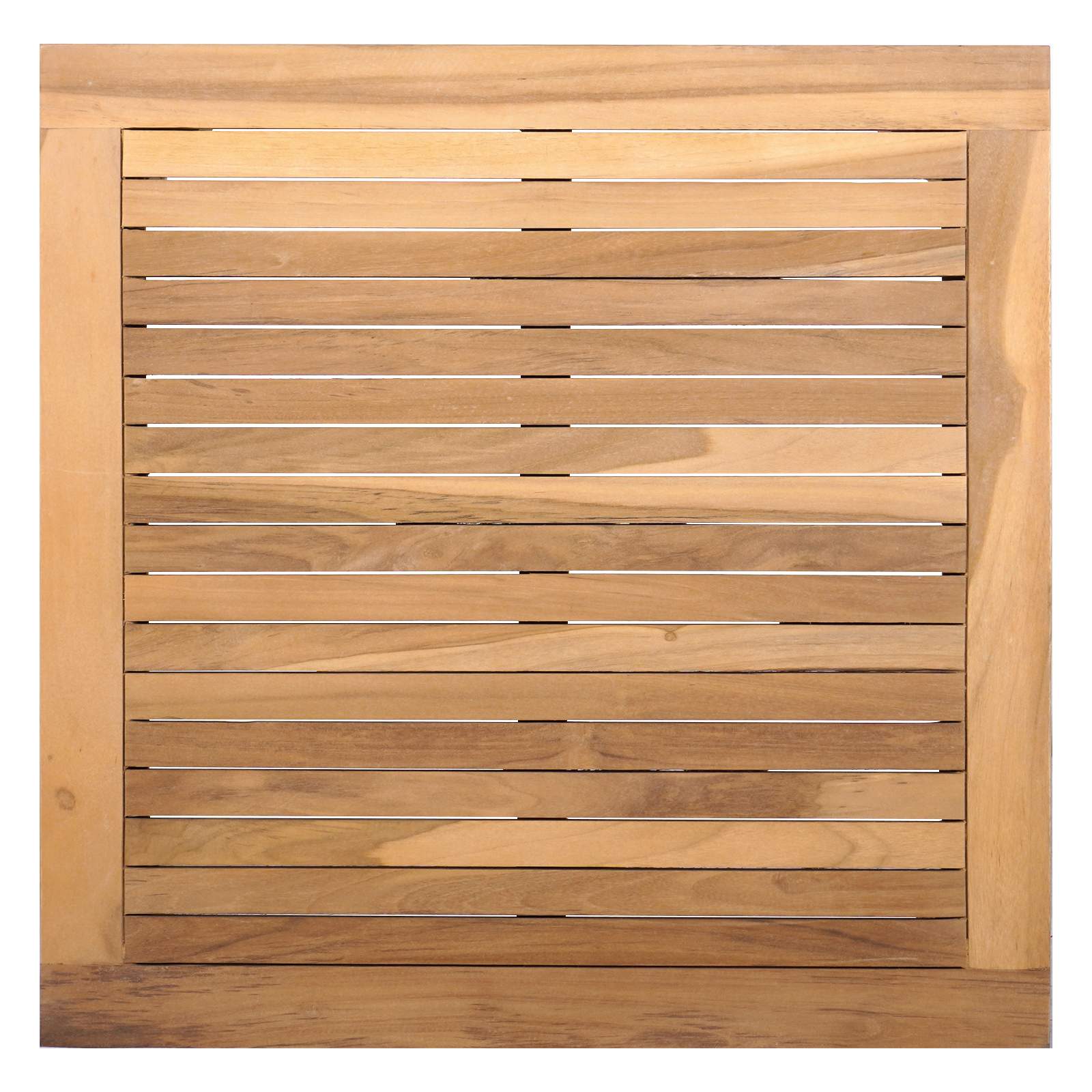 Gartenbank und Tischset 2 pcs Creme und Braun Massivholz Teak