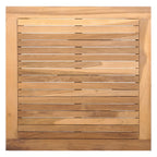 Gartenbank und Tischset 2 pcs Grau und Braun Massivholz Teak