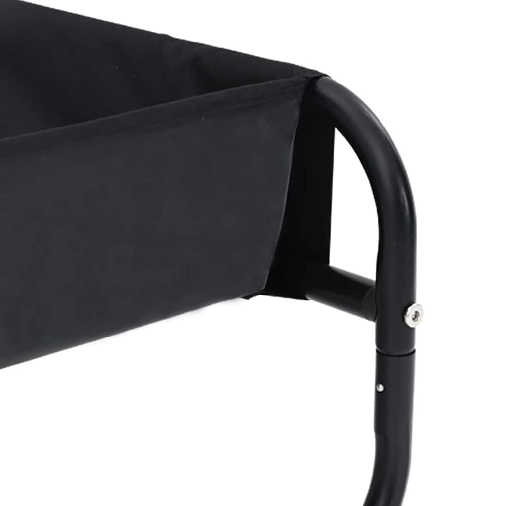Hundebett Schwarz 75 x 75 x 30 cm Stahl
