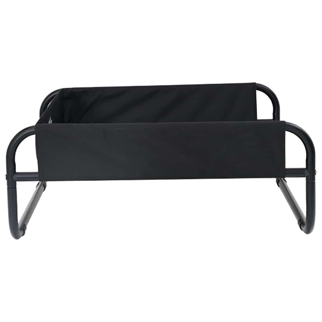 Hundebett Schwarz 75 x 75 x 30 cm Stahl