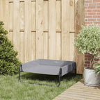 Hundebett Hellgrau 85 x 85 x 33 cm Stahl