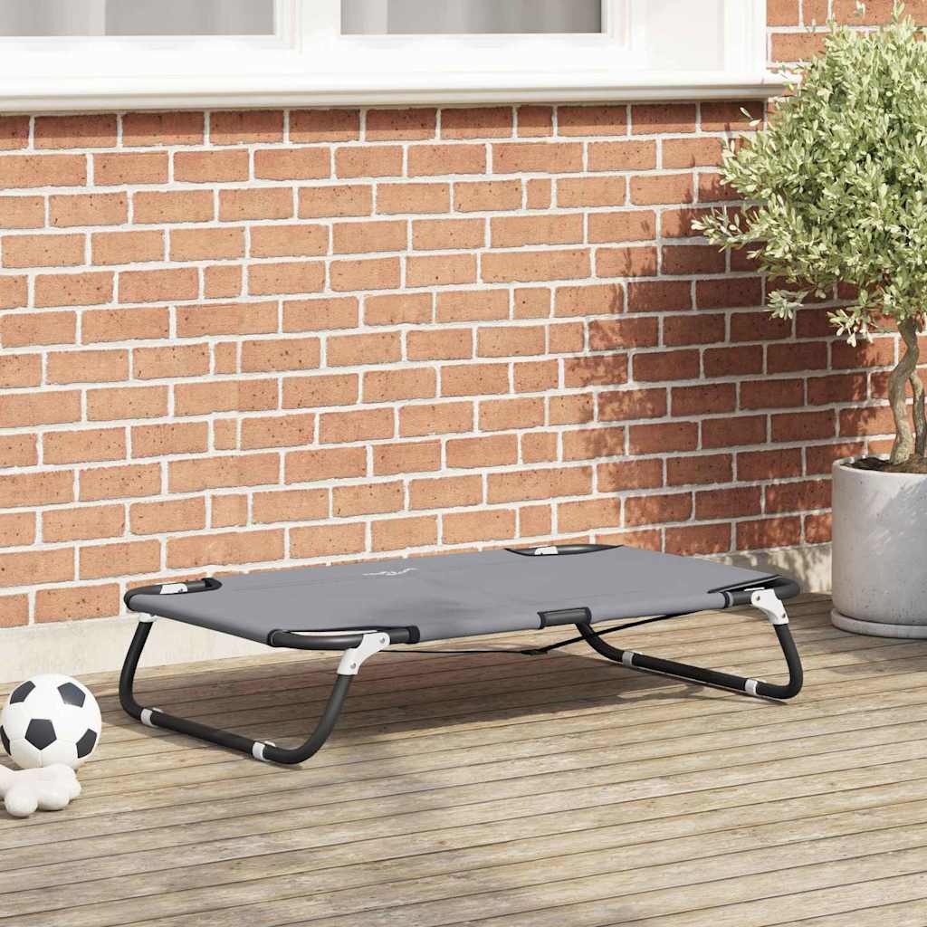 Hundebett Hellgrau 70 x 46 x 18 cm Stahl