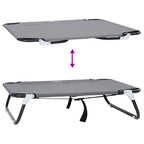 Hundebett Hellgrau 70 x 46 x 18 cm Stahl