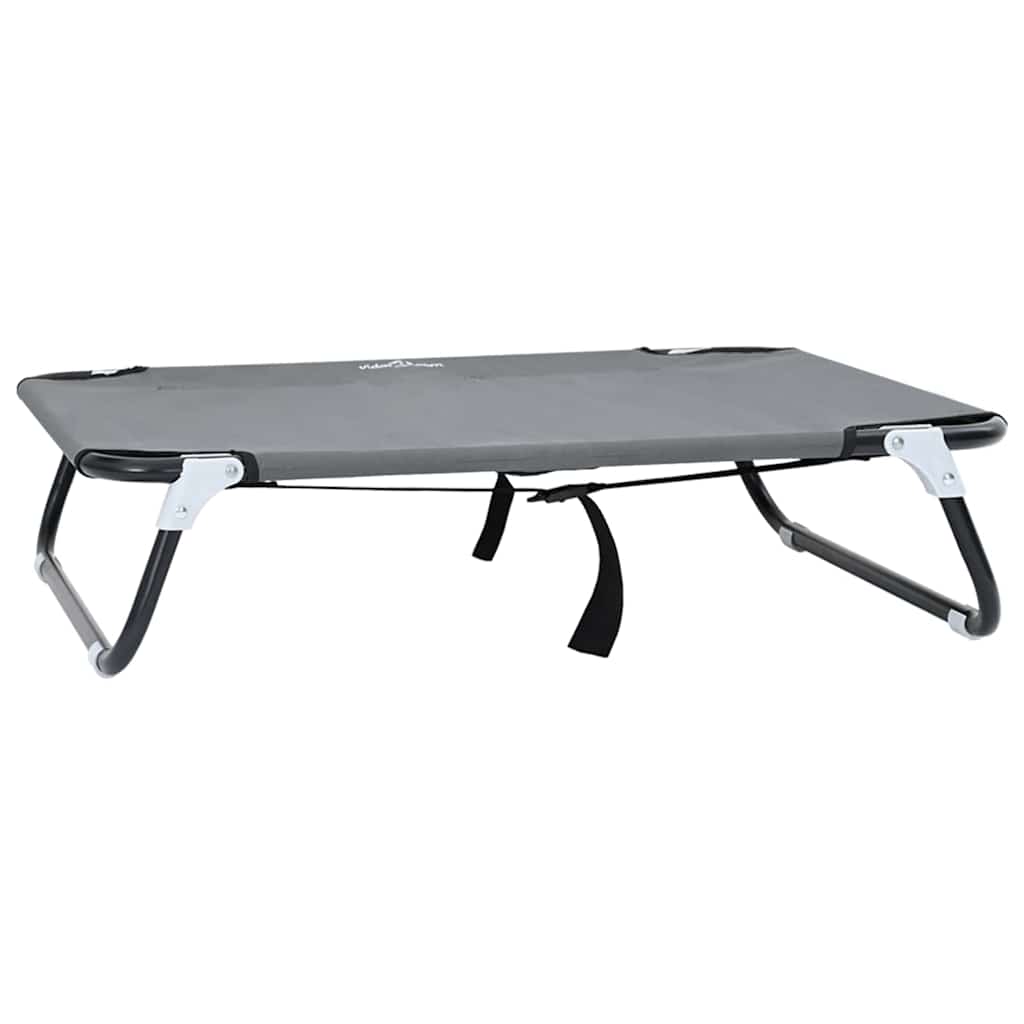 Hundebett Hellgrau 80 x 55 x 18 cm Stahl