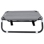 Hundebett Hellgrau 80 x 55 x 18 cm Stahl