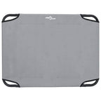 Hundebett Hellgrau 80 x 55 x 18 cm Stahl
