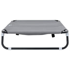 Hundebett Hellgrau 105 x 65 x 18 cm Stahl