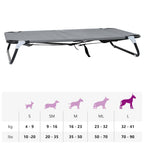 Hundebett Hellgrau 105 x 65 x 18 cm Stahl