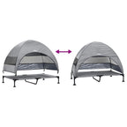 Hochgelegtes Hundebett Hellgrau 127 x 81 x 108 cm