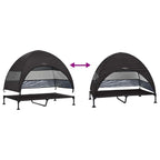 Hochgelegtes Hundebett Schwarz 127 x 81 x 108 cm