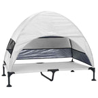 Hochgelegtes Hundebett Silber Grau 127 x 81 x 108 cm