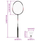 Badminton-Set mit 2 Schlägern, Netz & Tasche 292x30x152 cm