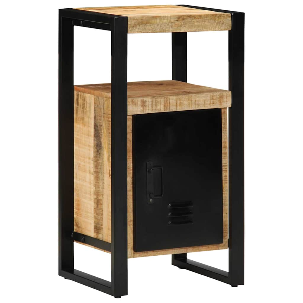 Badezimmermöbel-Set 2 pcs Braun Massives rohes Mangoholz