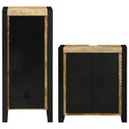 Badezimmermöbel-Set mit Regal 2 pcs Braun Massives Mangoholz
