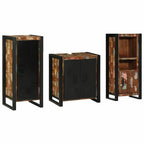 Badezimmermöbel-Set mit Regal 3 pcs Massives upgecyceltes Holz