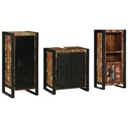 Badezimmermöbel-Set mit Regal 3 pcs Massives upgecyceltes Holz