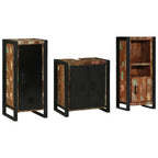 Badezimmermöbel-Set mit Regal 3 pcs Massives upgecyceltes Holz