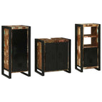 Badezimmermöbel-Set mit Regal 3 pcs Massives upgecyceltes Holz