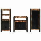 Badezimmermöbel-Set mit Regal 3 pcs Massives upgecyceltes Holz