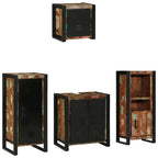 Badezimmermöbel-Set mit Regal 4 pcs Massives upgecyceltes Holz