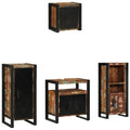 Badezimmermöbel-Set mit Regal 4 pcs Massives upgecyceltes Holz