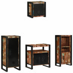 Badezimmermöbel-Set mit Regal 4 pcs Massives upgecyceltes Holz