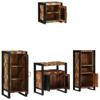 Badezimmermöbel-Set mit Regal 4 pcs Massives upgecyceltes Holz