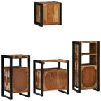 Badezimmermöbel-Set mit Regal 4 pcs Massives upgecyceltes Holz