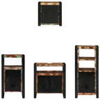 Badezimmermöbel-Set mit Regal 4 pcs Massives upgecyceltes Holz