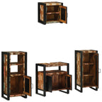 Badezimmermöbel-Set mit Regal 4 pcs Massives upgecyceltes Holz