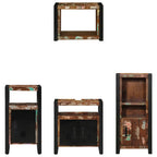 Badezimmermöbel-Set mit Regal 4 pcs Massives upgecyceltes Holz