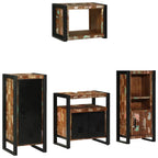 Badezimmermöbel-Set mit Regal 4 pcs Massives upgecyceltes Holz