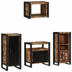 Badezimmermöbel-Set mit Regal 4 pcs Massives upgecyceltes Holz